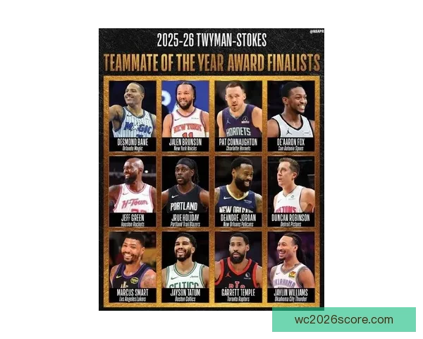 NBA最佳队友奖候选名单出炉贝恩布伦森领衔小乔丹斯马特入围引热议